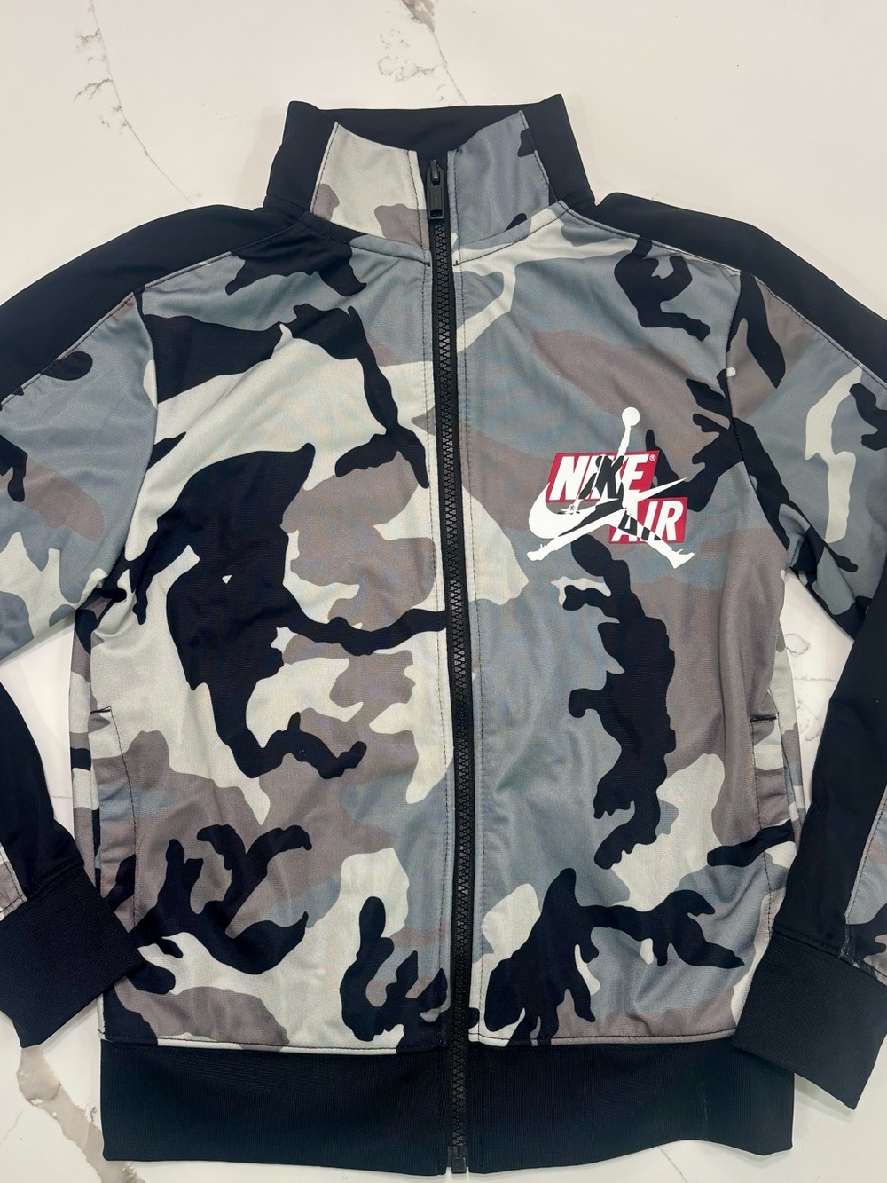 Jordan Kids' Camo Zip Jacket - Gray & Black